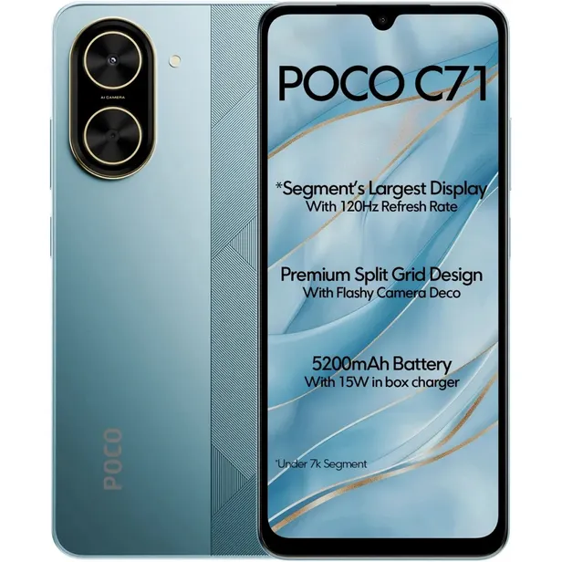 CELULAR XIAOMI POCO C71 DUAL 128GB 4GB RAM BLUE